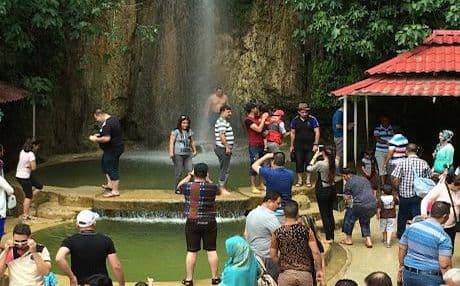 During the spring and summer, melting snows in the mountains fill river basins and produce gushing waterfalls, to the delight of tourists escaping the southern heat. Photo by Alexander Whitcomb