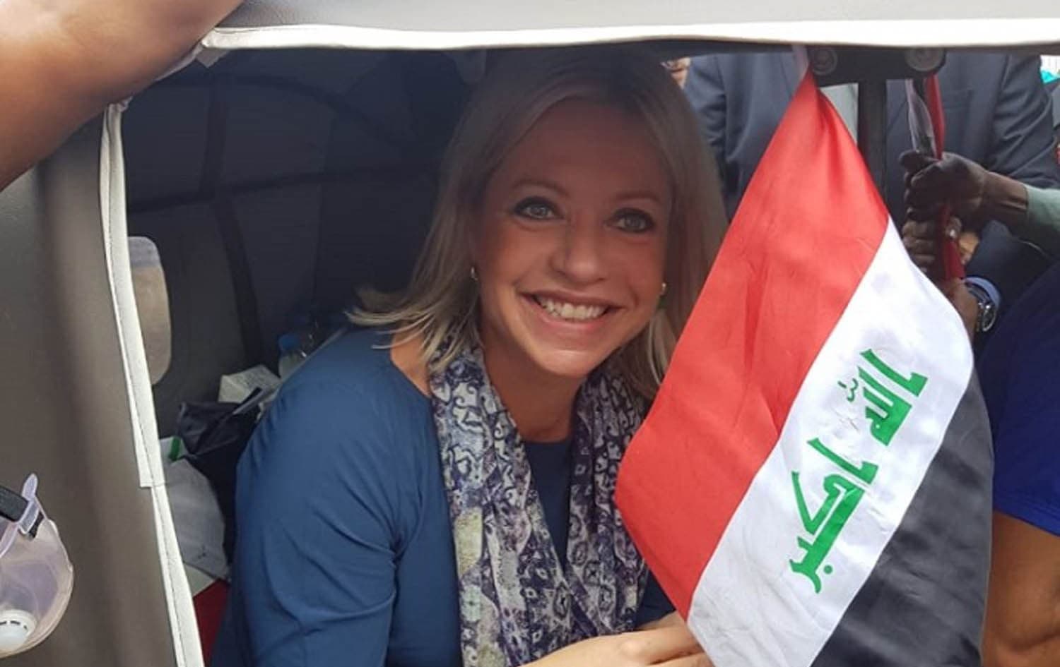 Jeanine Hennis-Plasschaert, the UN Secretary-General’s special representative for Iraq, visits Baghdad’s Tahrir Square, October 30, 2019. Photo: UNAMI / social media 