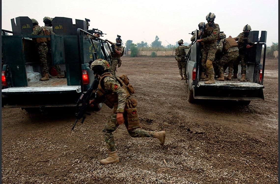 Italian troops conduct "counter-terrorism" training at a military base inside Baghdad International Airport in December 2018. File photo: AFP / Ahmad al-Rubaye