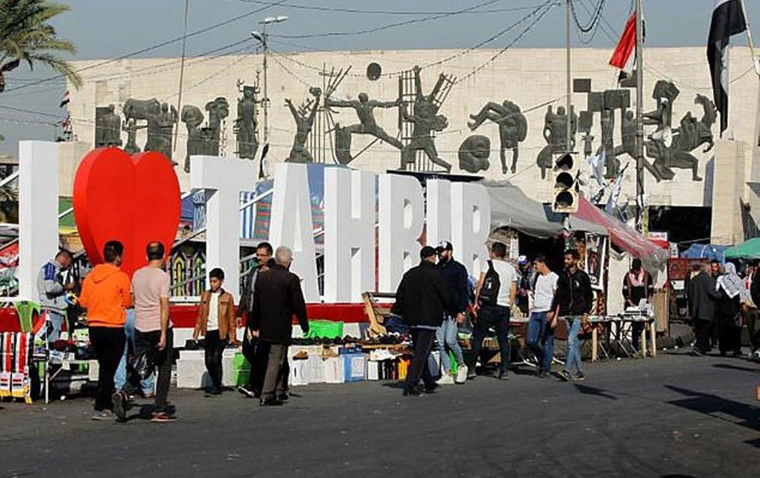 The enthusiastic patriotism of Iraqi protesters has extended to boycotting products from Iran, a country they say is too involved in Iraq's domestic politics. Photo: Ahmad Al-Rubaye / AFP