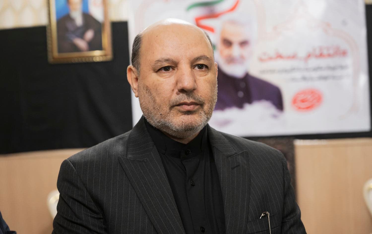 Consul General of Iran to Erbil Nasrollah Rashnoudi pictured at a memorial event for Qasem Soleimani at the Consulate office on January 5, 2020. Photo: Bilind T. Abdullah/Rudaw