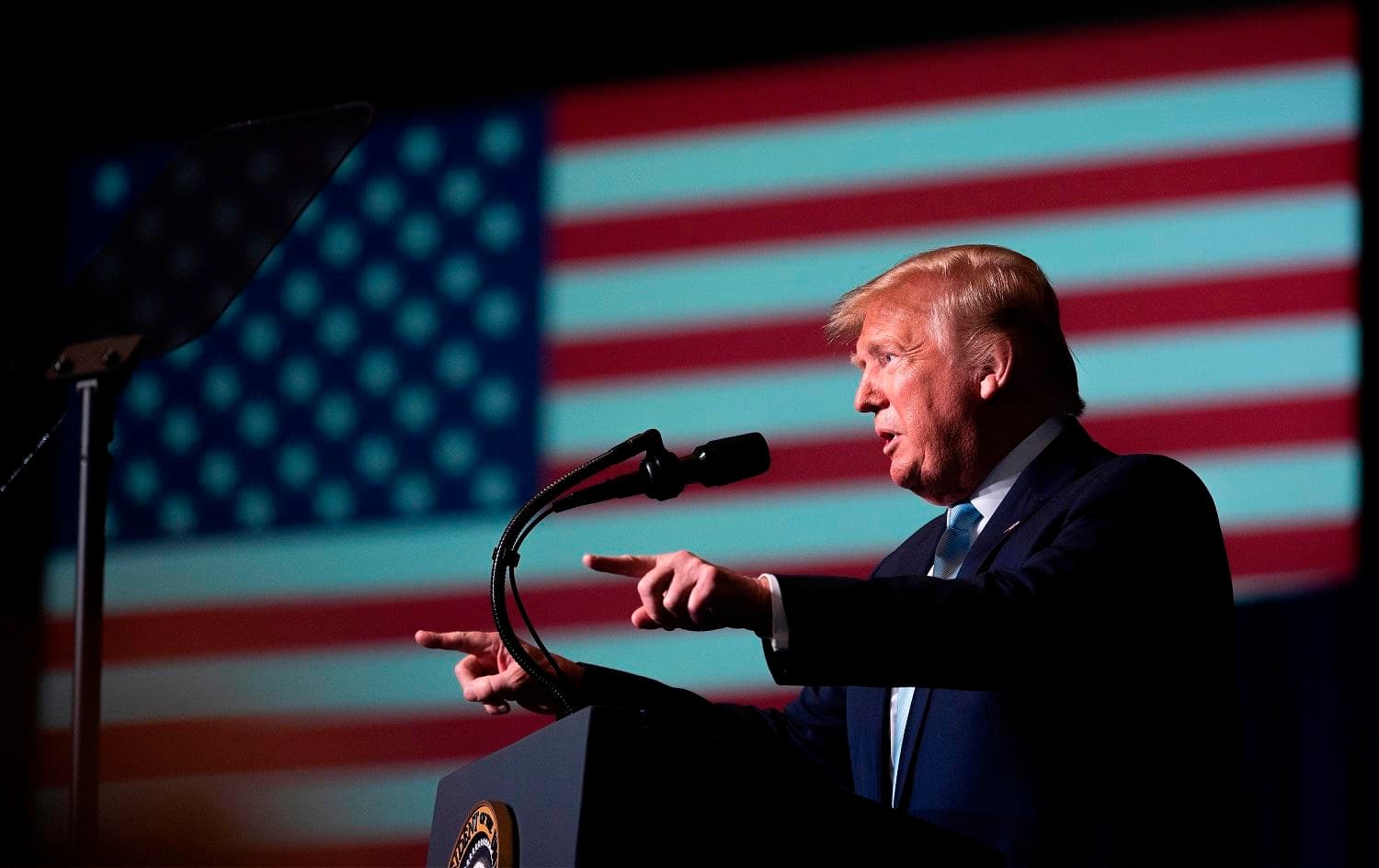 US President Donald Trump speaks during a 'Evangelicals for Trump' campaign event held at the King Jesus International Ministry in Miami, Florida. Photo: Jim Watson / AFP