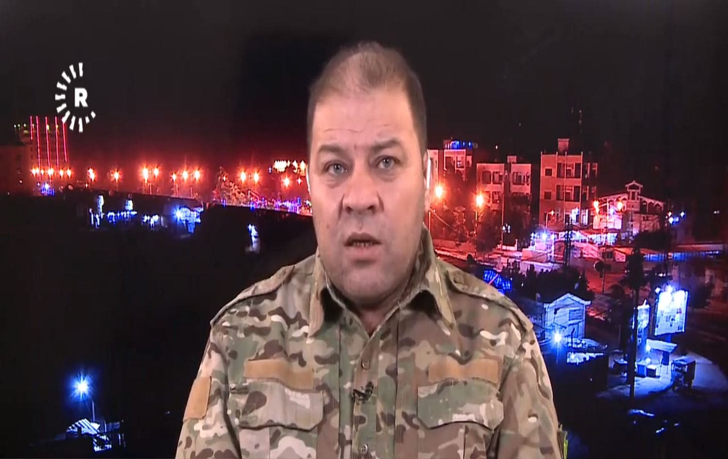 SDF media head Mustafa Bali spoke to Rudaw on Tuesday. Photo: Rudaw TV
