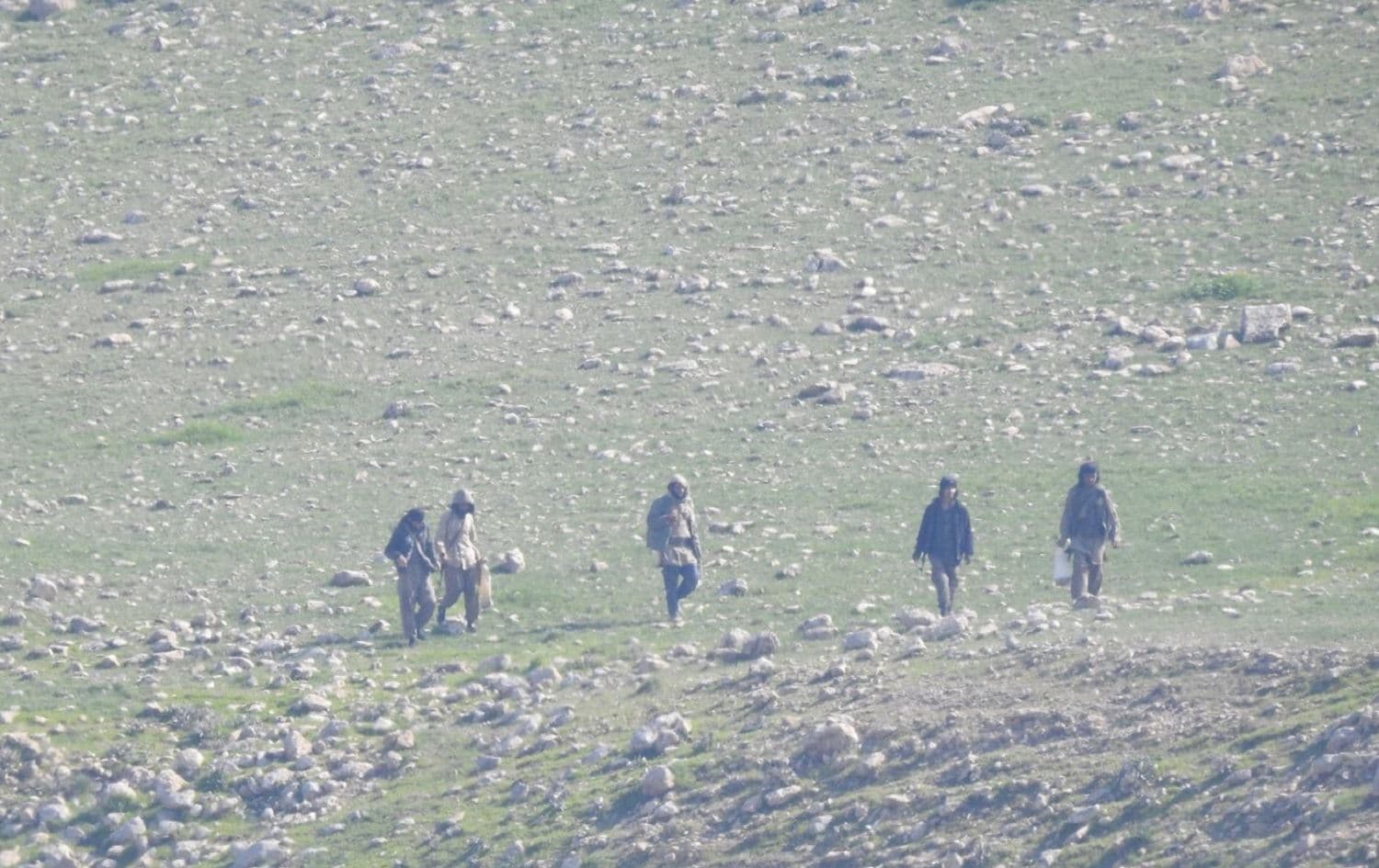 Armed men walk freely around Makhmour area in broad daylight on February 21, 2019. Photo submitted by a local villager