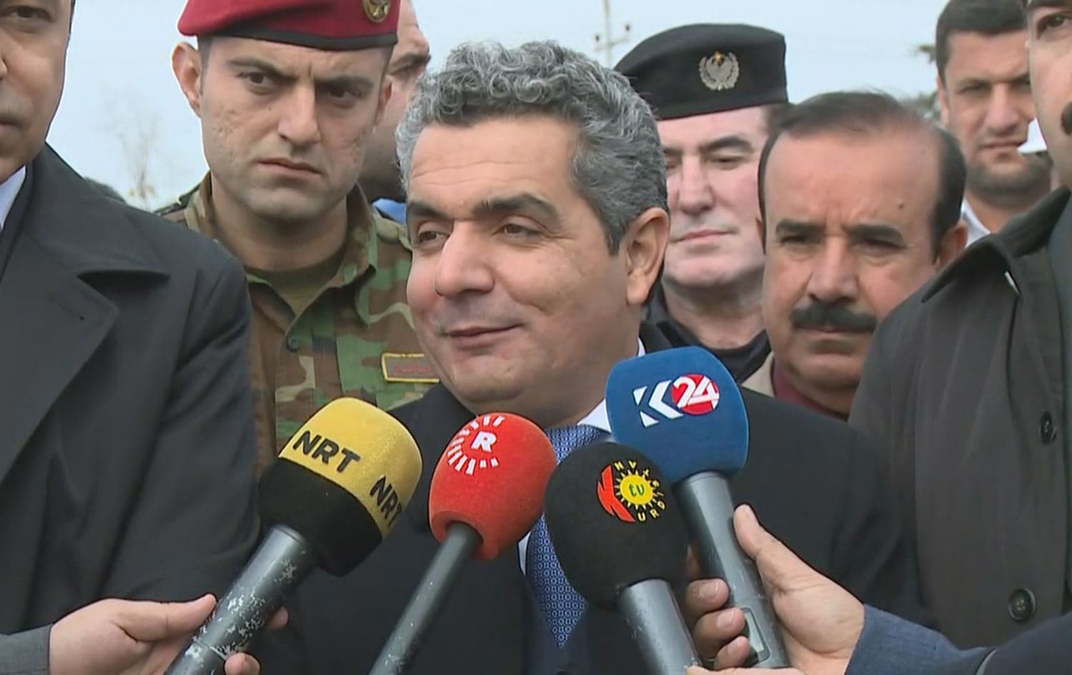 Erbil governor Firsat Sofi speaks to press outlets in Erbil on February 5, 2020. Photo: Rudaw 
