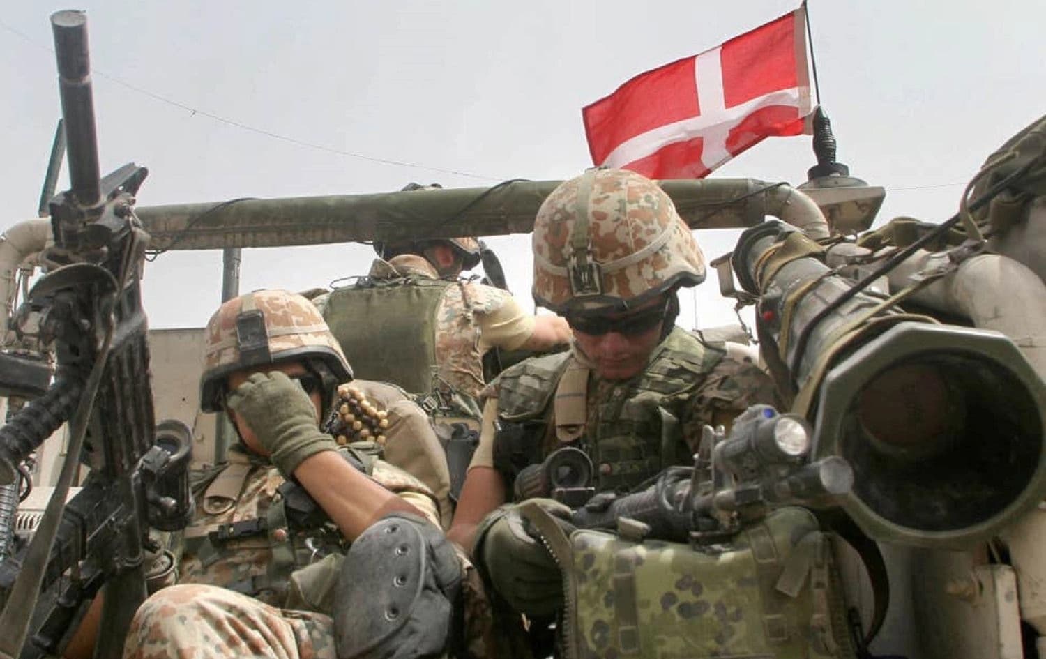 Danish soldiers rest in the back of a vehicle in Iraq. File photo: Essam al-Sudani / AFP