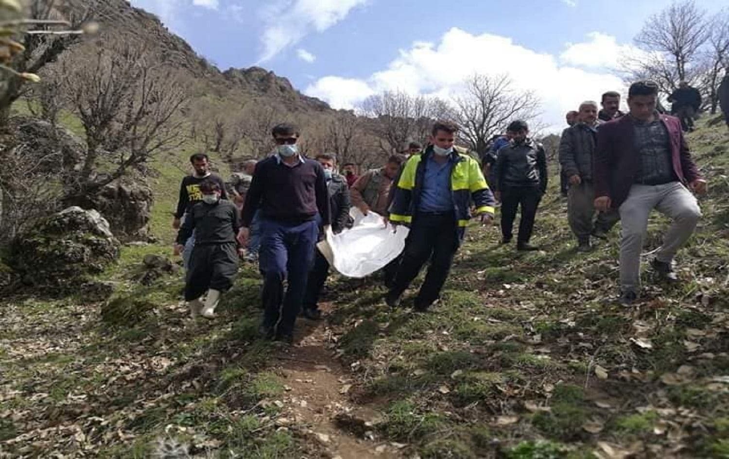 Hussein's body was recovered by civil defense units on Friday. Photo: social media 