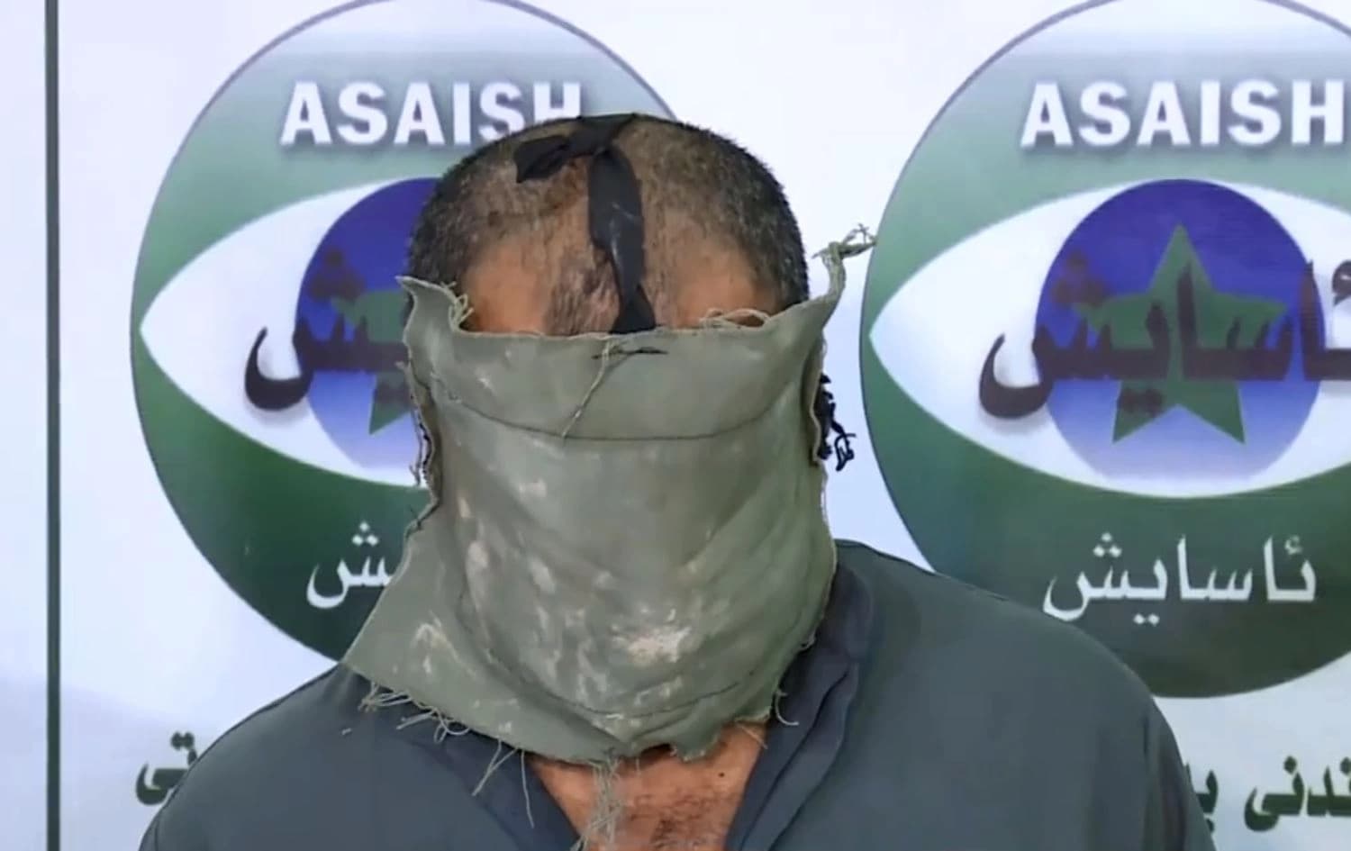 Mahmoud Khurshid, 68, also known as Abu Ali, is presented to the media by Garmiyan Asayesh Forces, April 2, 2020. Photo: Rudaw TV