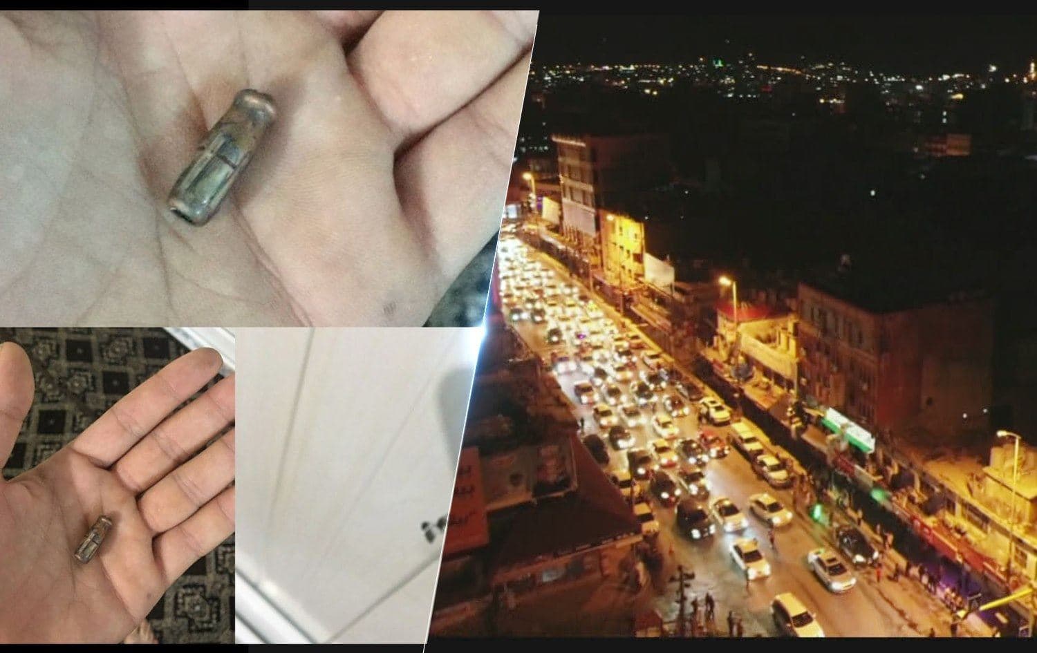 Images (L) shared by Duhok police spokesperson Hemn Sulaiman following the gunfire. Photo: social media 