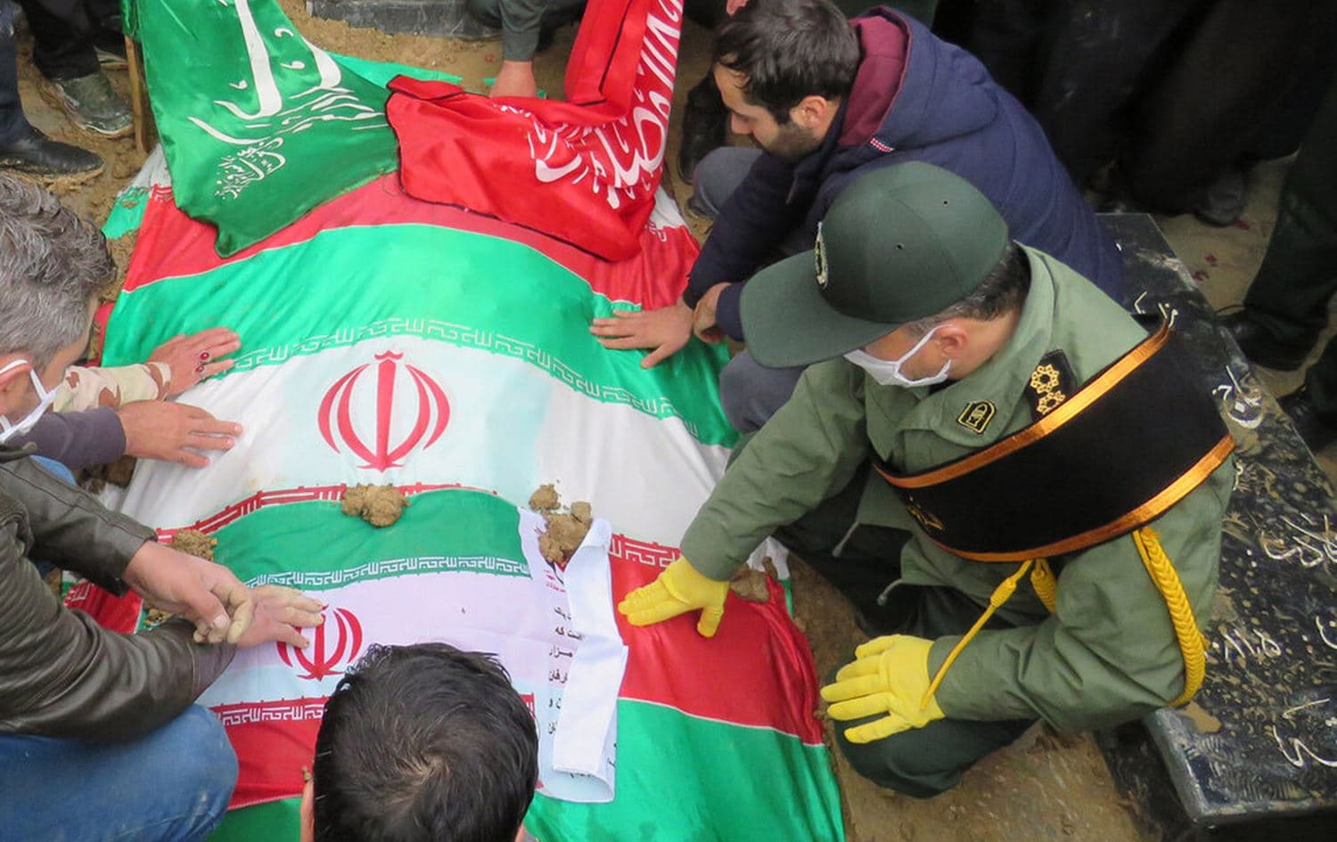 Funerals for the three Guards took place in three cities across Iran's Kurdistan province, May 6, 2020. Photo: IRNA