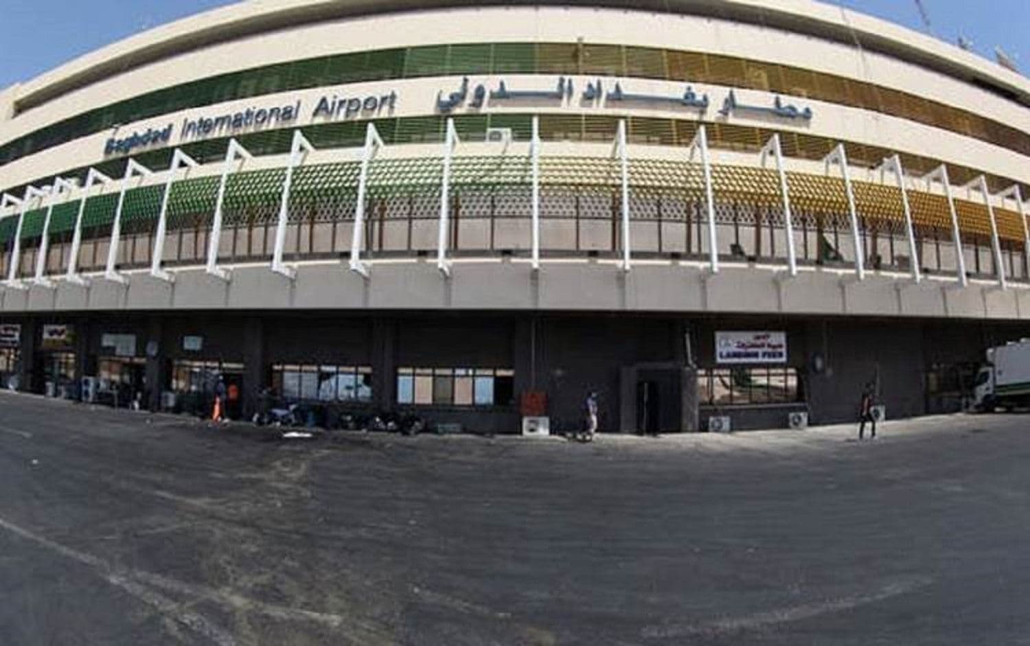 The exterior of Baghdad International Airport in 2014. File photo: AFP