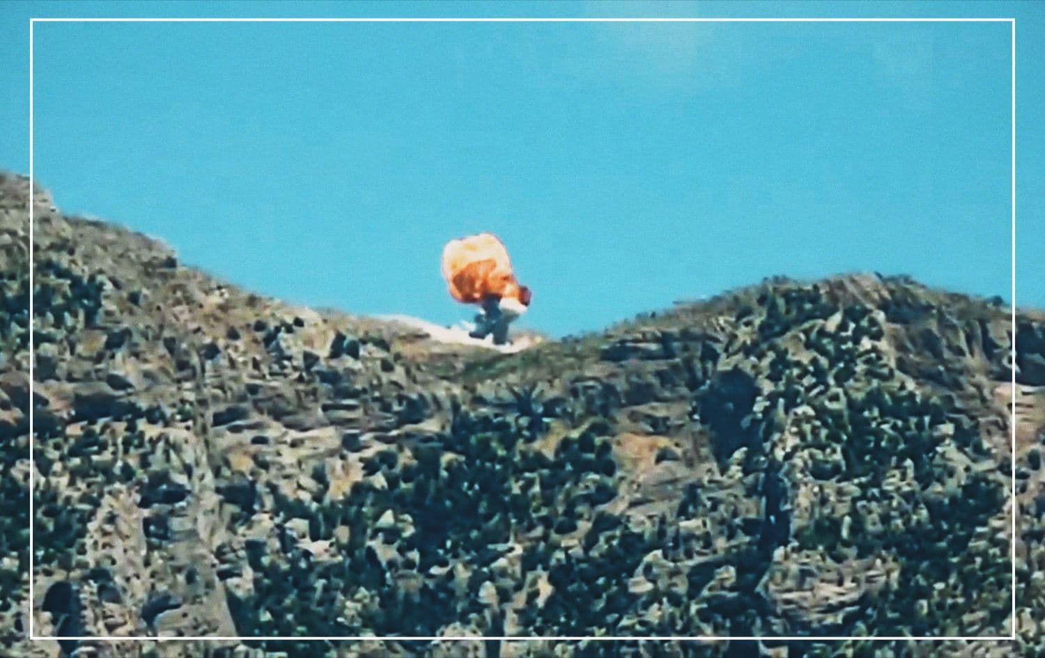 Smoke rises from a suspected Turkish airstrike against an alleged PKK position in the Kurdistan Region's mountains. Photo: Rudaw