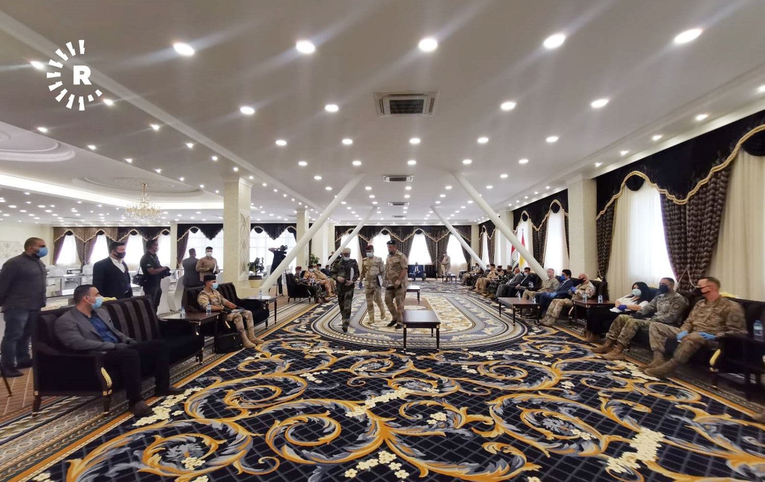 Members of the KRG Ministry of Peshmerga Forces and Iraq's Ministry of Defense meet in Erbil on July 20, 2020. Photo: Mahdi Faraj/Rudaw