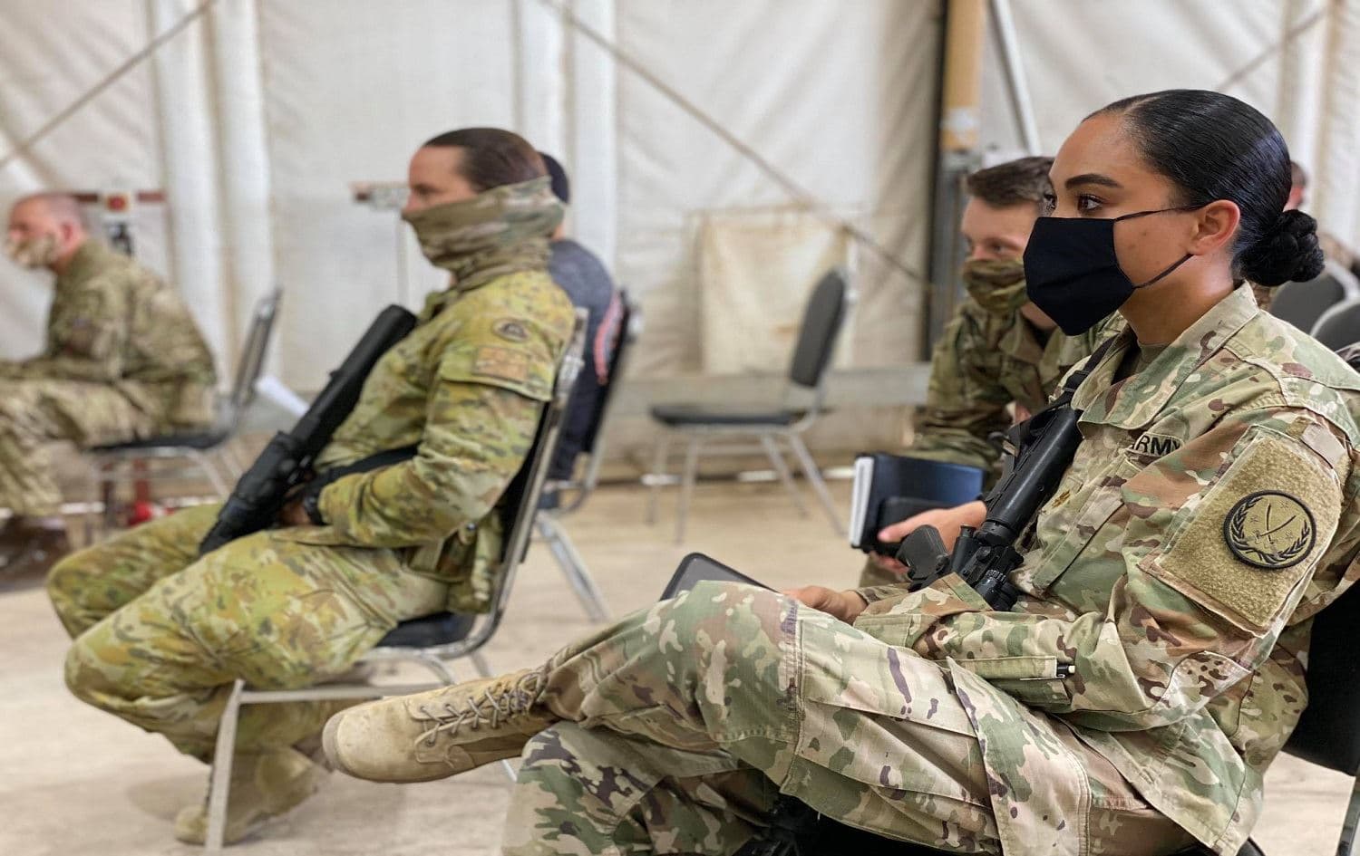 Coalition troops at Taji base on August 23, 2020. Photo: Halkawt Aziz/Rudaw
