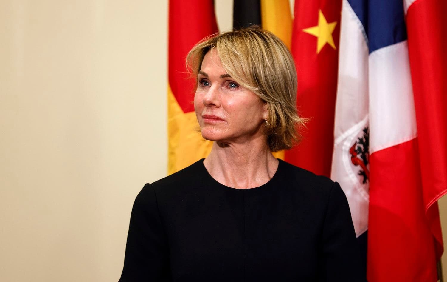 US Ambassador to the United Nations Kelly Craft attends as US Secretary of State speaks to reporters following a meeting with members of the UN Security Council in New York, August 20, 2020. Photo: Mike Segar / POOL / AFP