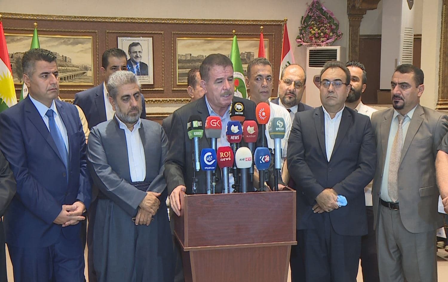 Press conference on Sunday, September 20, 2020. Photo: Rudaw