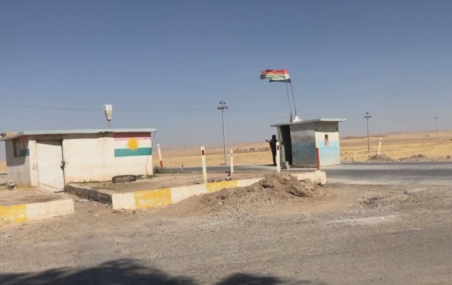 The Karez checkpoint near Kifri, Diyala province, is jointly run by Peshmerga and Iraqi forces; pictured on October 11, 2020. Photo: Rudaw