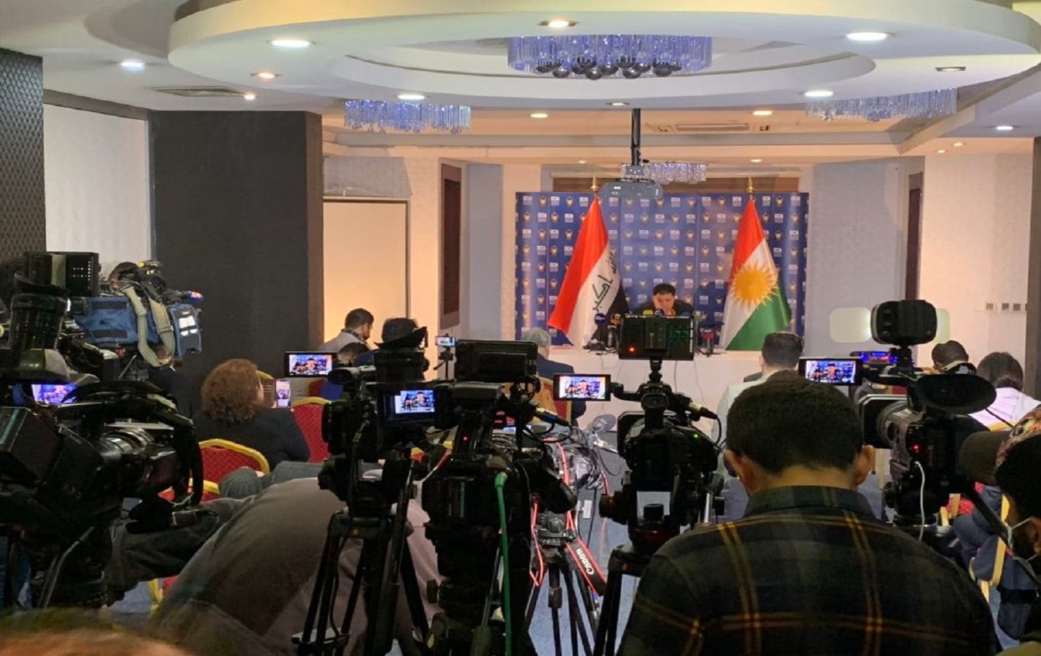 Dindar Zebari in a press conference on November 10, 2020. Photo: Twitter