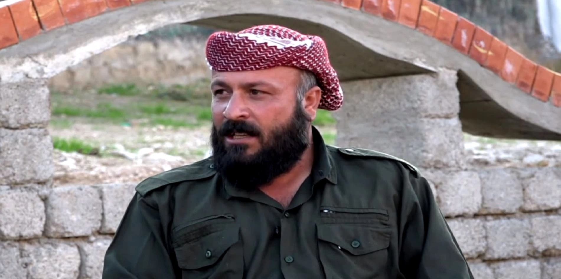 YBS commander Haso Ibrahim speaking to Rudaw's Tahsin Qasim on November 24, 2020. Photo: screenshot