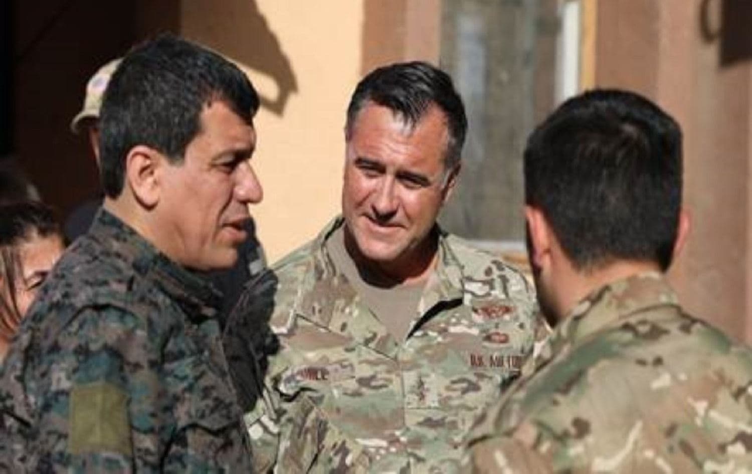 SDF commander Mazloum Abdi with US Maj.Gen.Eric Hill on May 24, 2020. Photo: SOFTF-OIR