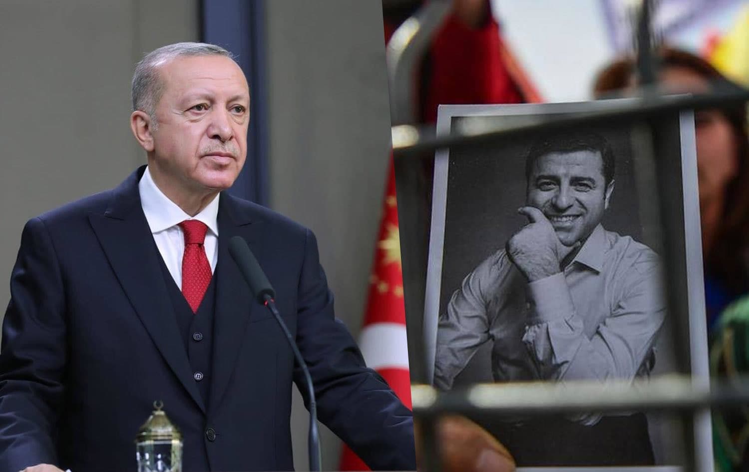 Turkish President Erdogan (left). Photo: Presidency, Selahattin Demirtas (right) Photo: AFP