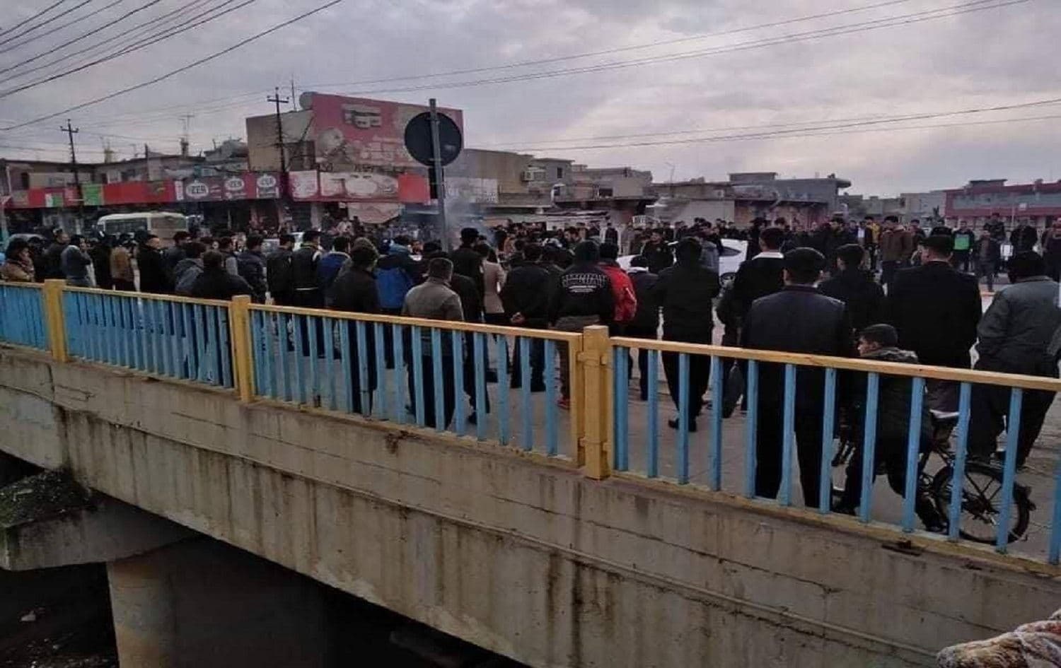 A photo reportedly shows protesters gathered in Saidsadiq, Sulaimani on December 9, 2020. Photo: BKirkuk/Facebook