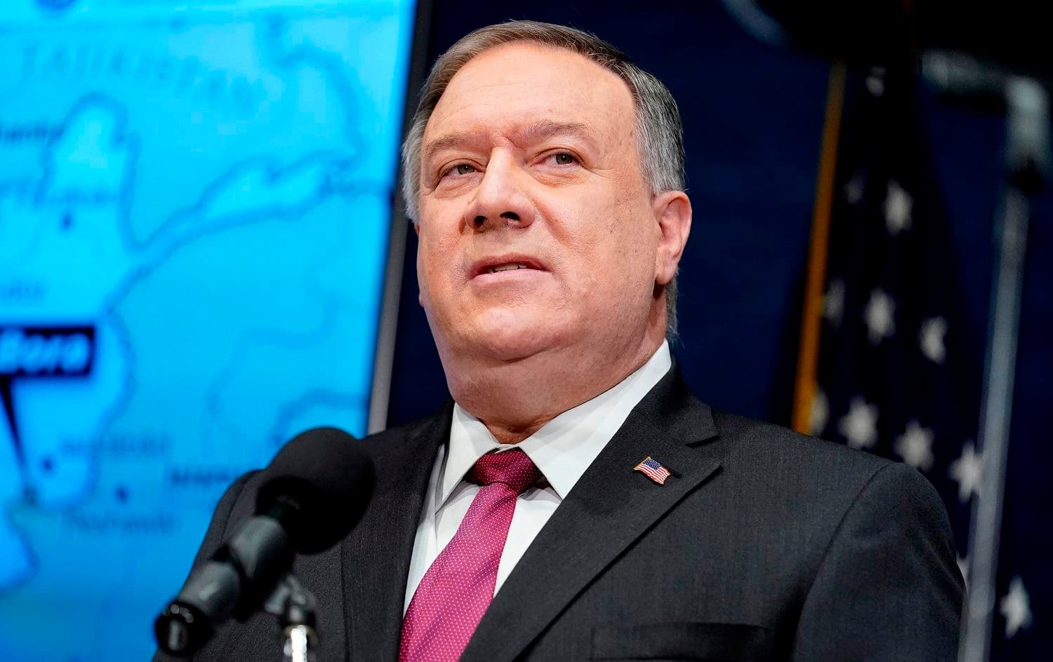 US Secretary of State Mike Pompeo speaks at the National Press Club in Washington, DC on January 12, 2021. Photo: AFP
