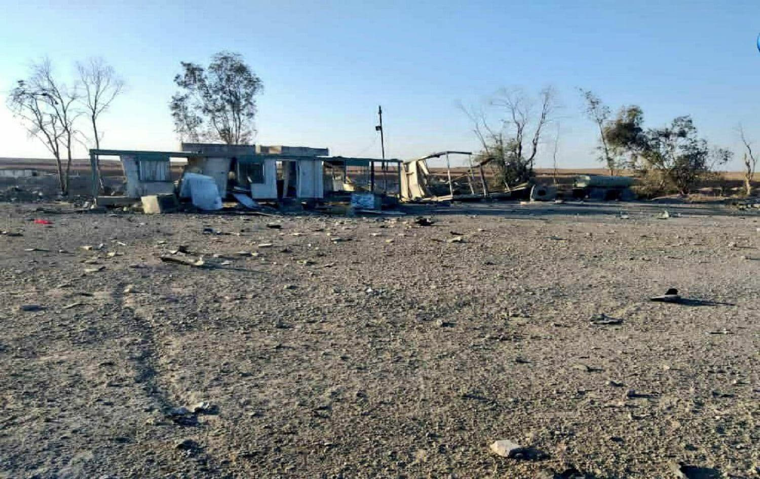 The aftermath of the US airstrikes on Iran-backed militia positions in Syria on February 26, 2021. Photo: PMF-affiliated Telegram channels 