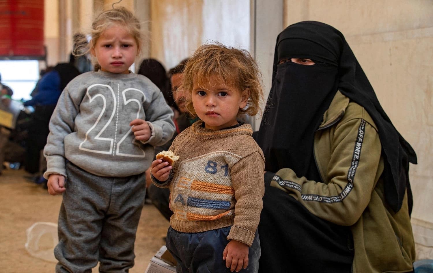 Children at al-Hol camp in northeast Syria on March 18, 2021. Photo: Delil Souleiman/AFP