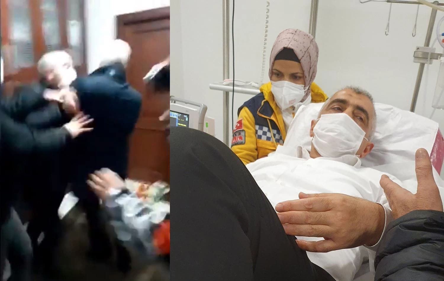 Images shared by Salih Gergerlioglu on Twitter appear to show that his father was forcibly detailed. He was later hospitalized after health breakdown. Photo: Salih Gergerlioglu