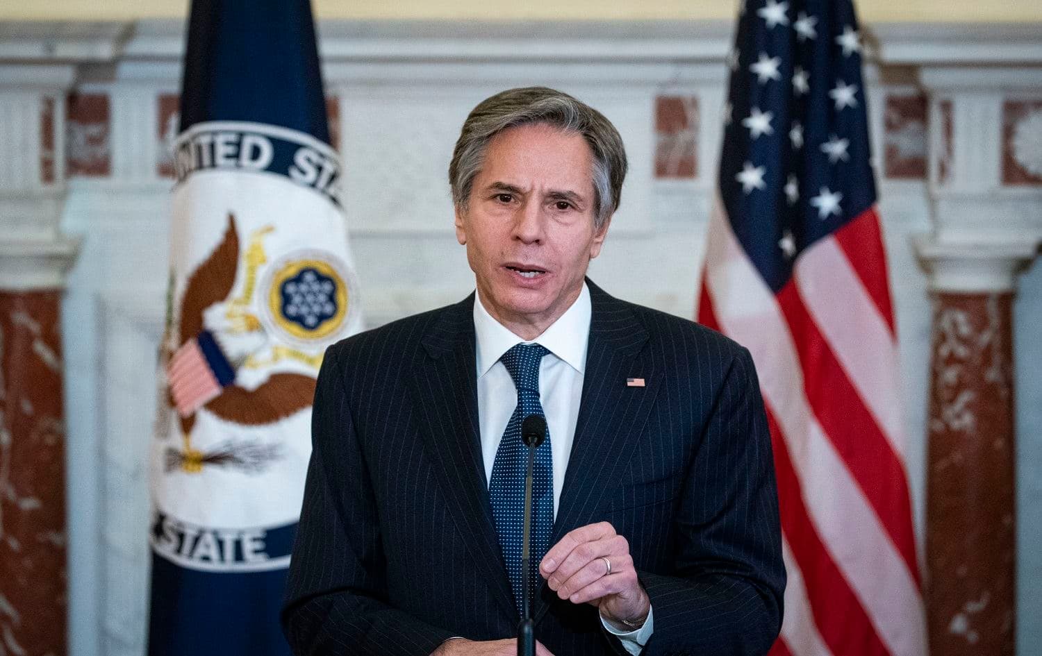 US Secretary of State Antony Blinken on April 5, 2021. Photo: Alexander Drago/ AFP