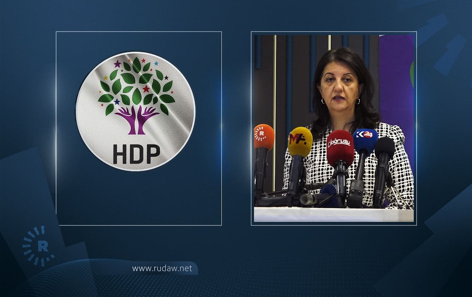 HDP co-chair Pervin Buldan spoke to Rudaw English late on Saturday. Graphic: Rudaw
