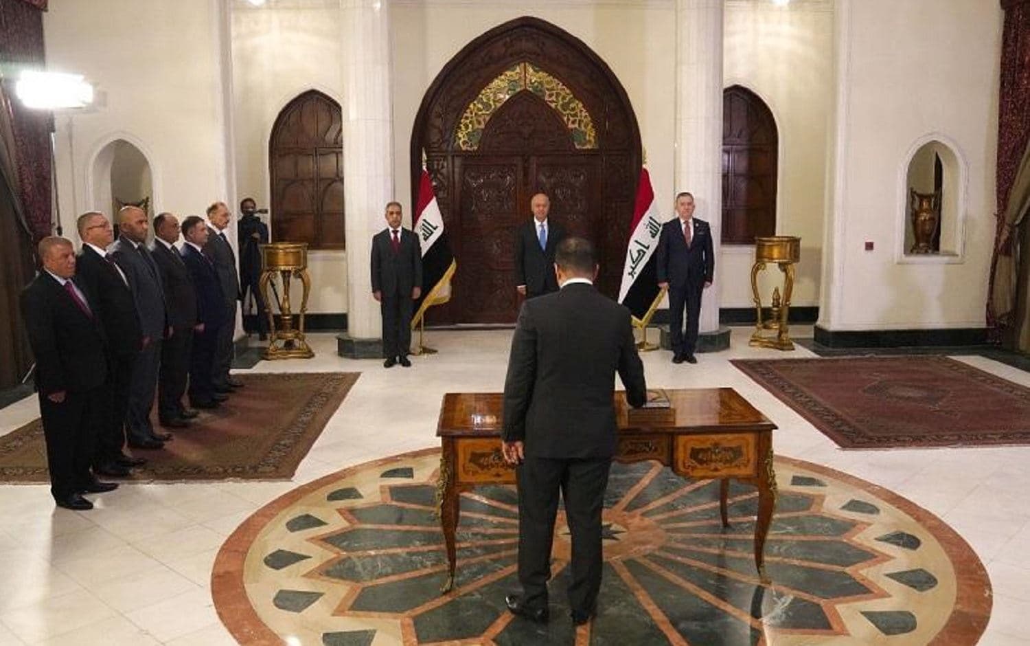 New Iraqi federal court members take oath in Baghdad on April 11, 2021. Photo: Supreme Court