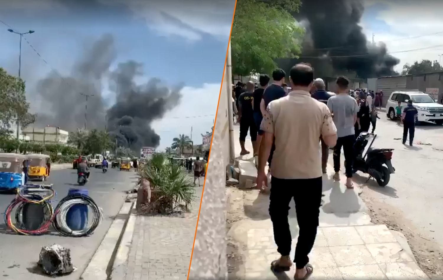 Footage submitted to Rudaw showed the aftermath of the explosion in the city's al-Habibiya neighbourhood.