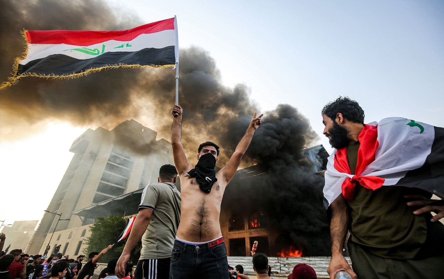 Protesters have been demonstrating since October 2019, calling for basic services and an end to corruption. File photo: Ahmad al-Rubaye/AFP