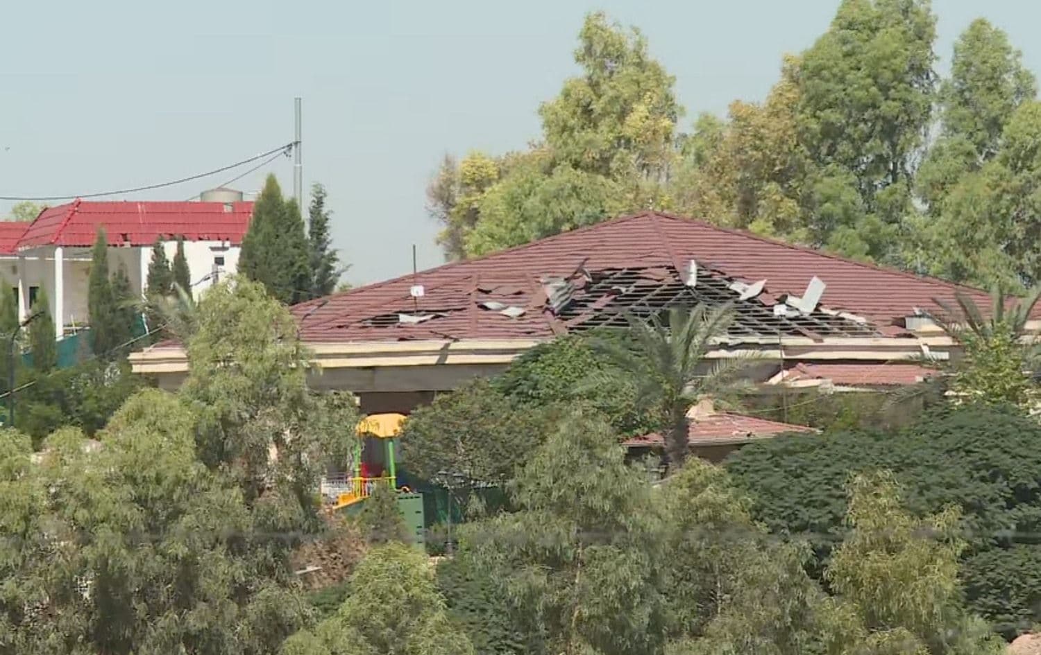 A house damaged by a reported explosive-laden drone attack northeast of Erbil on June 26, 2021. Photo: Rudaw