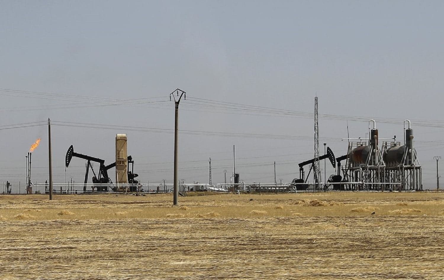 An oilfield in Hasaka province, northeast Syria. File photo: AP/Hussein Malla