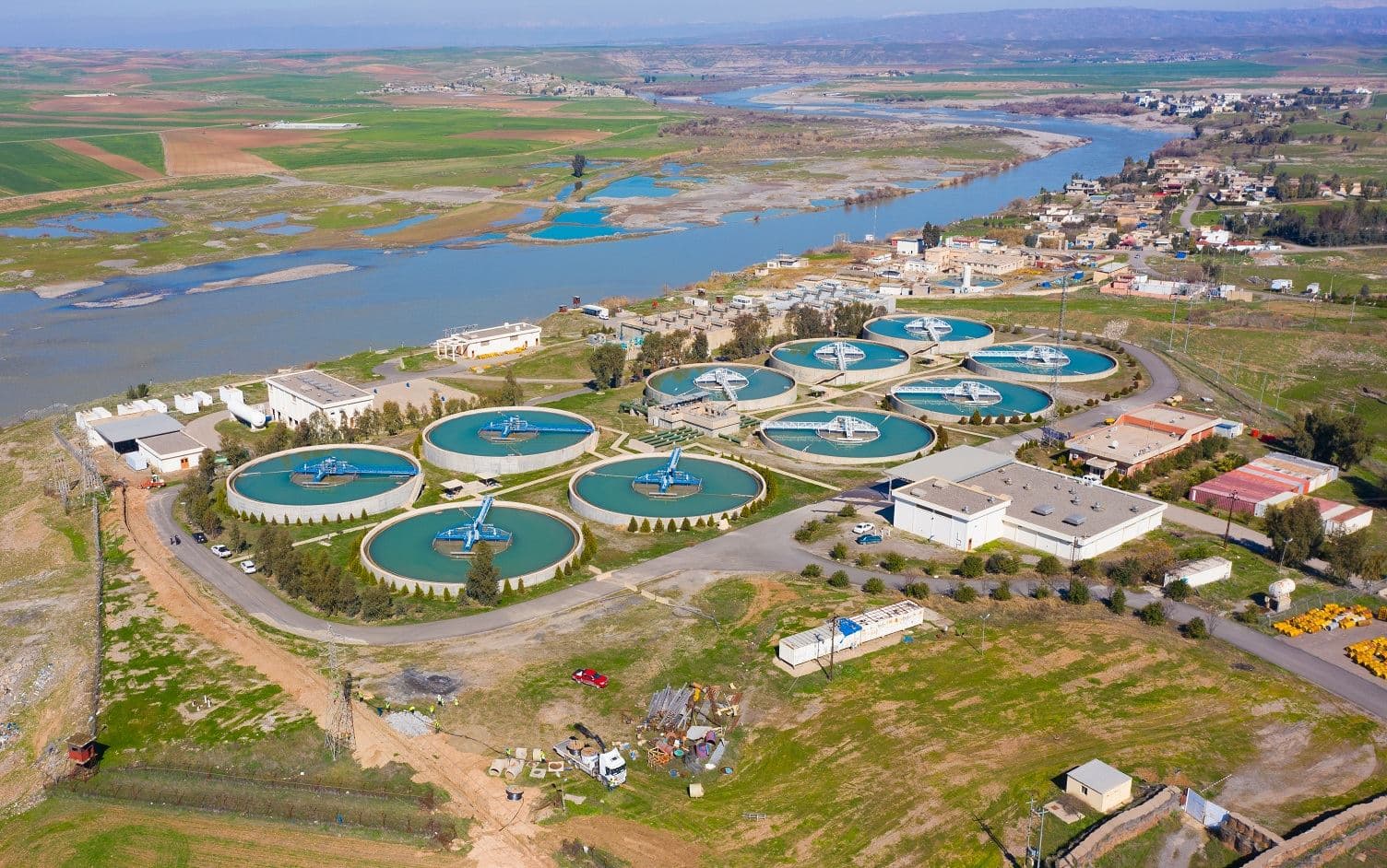 Ifraz water treatment plant (IWTP) in Erbil, February 2021. Photo: Bilind T. Abdullah