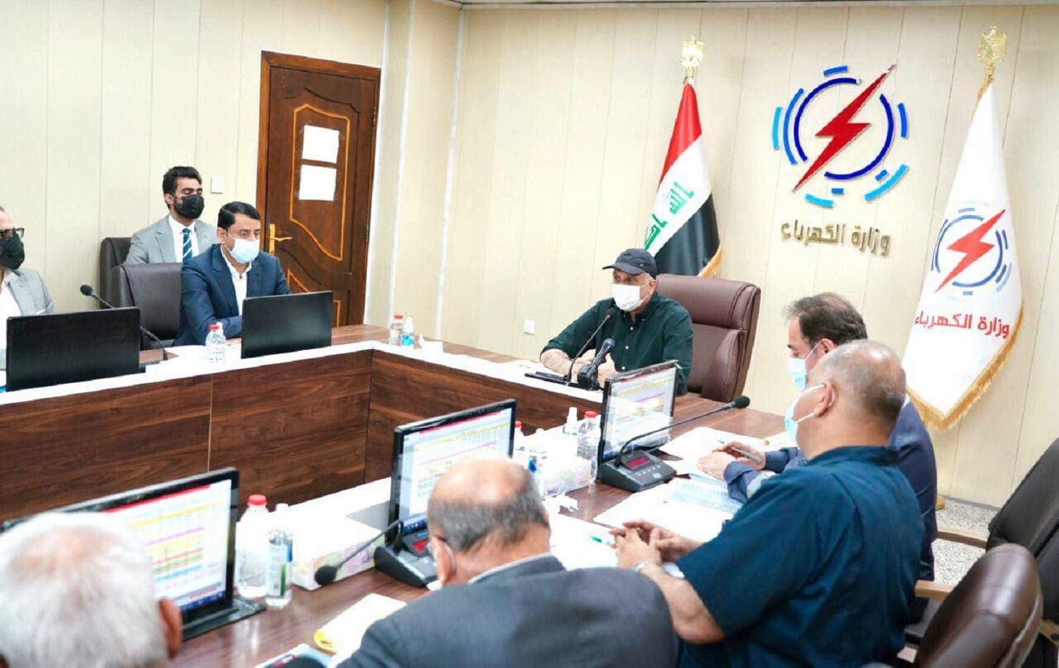 Iraqi PM Mustafa al-Kadhimi met with electricity ministry, June 9, 2021. Photo: Prime Minister’s office