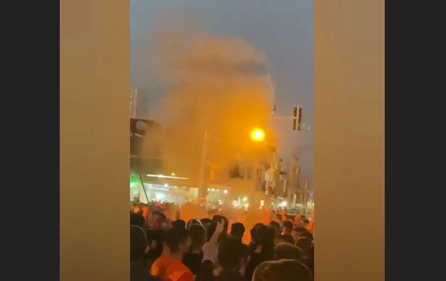 Protests broke out last week over water shortages in Iran's Khuzestan province. Photo: screengrab/HRANA
