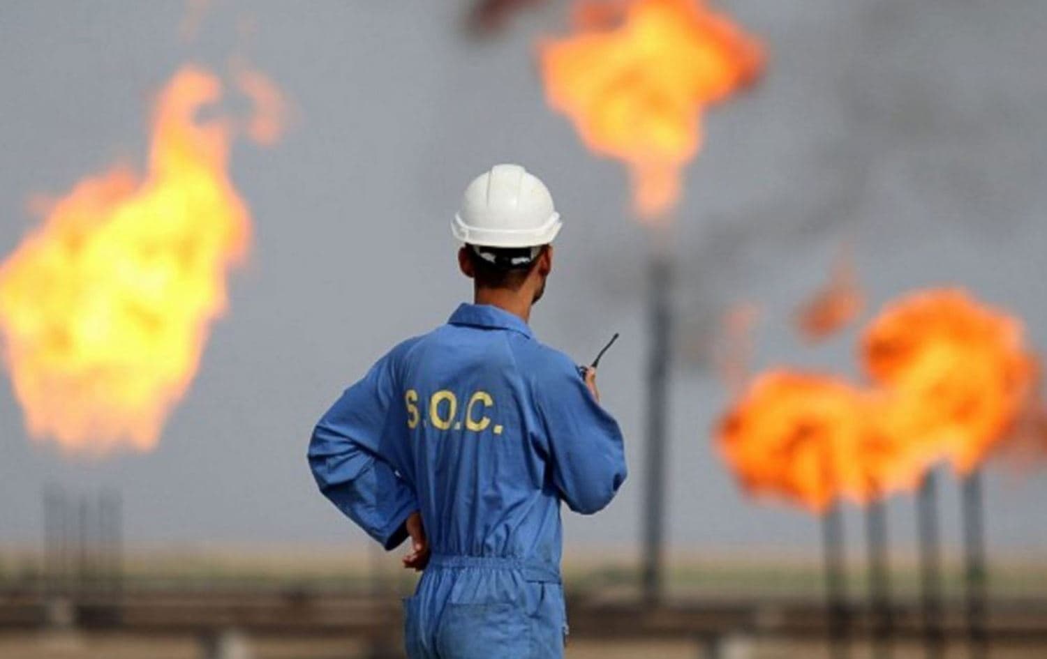 An Iraqi labourer at an oil refinery in Nasiriyah. File photo: AFP