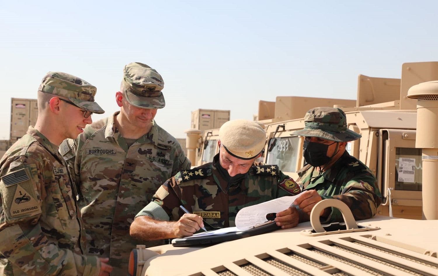 Coalition and Peshmerga forces on July 26, 2021. Photo: Ministry of Peshmerga