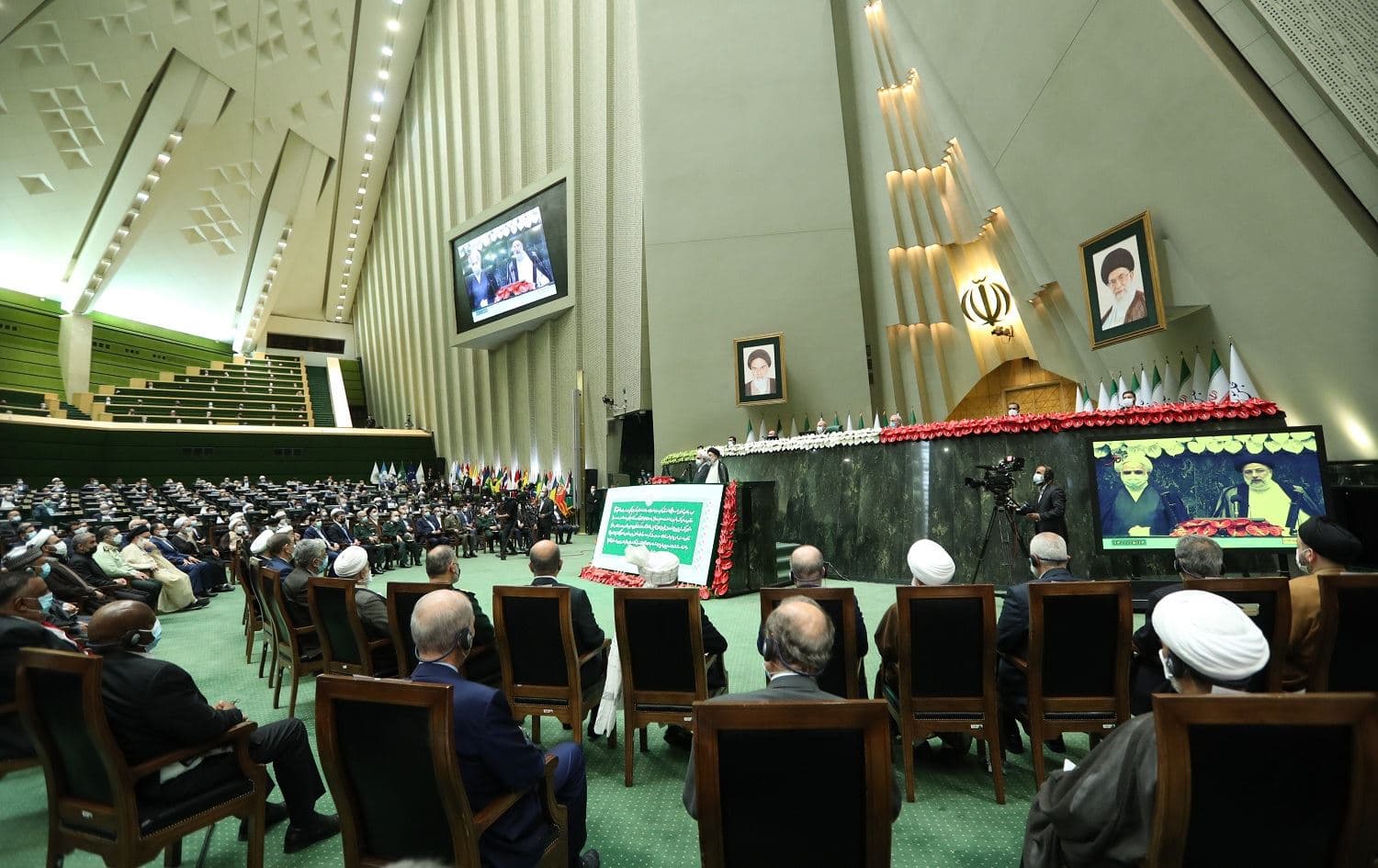 Iranian President Ebrahim Raisi took the oath of office in parliament on August 5, 2021. Photo: handout/Iranian presidency