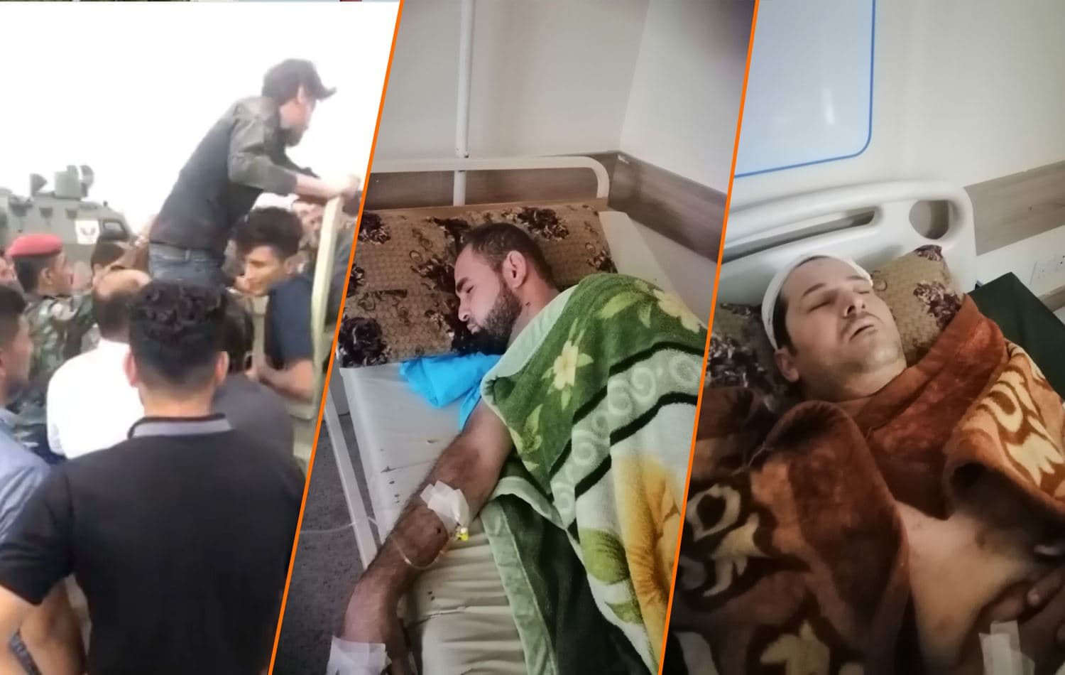 Three people were injured by suspected ISIS militants who set up a checkpoint on the Makhmour road on August 6, 2021. Photos: submitted to Rudaw