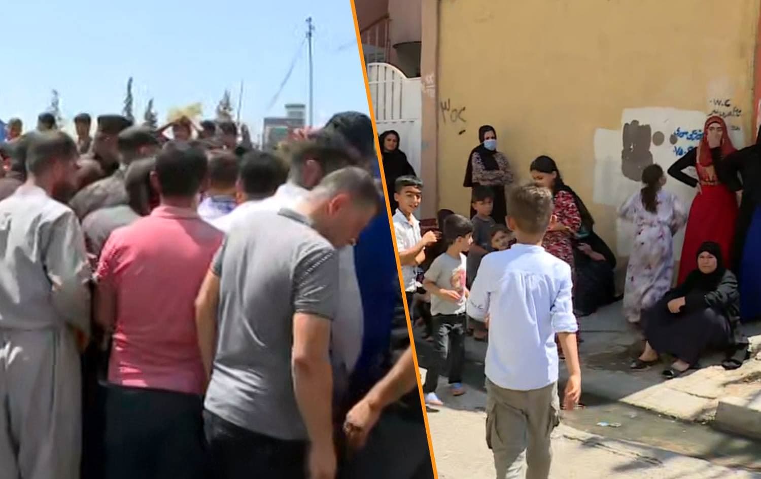 Some residents of Badawa neighborhood in Erbil protest water scarcity. Date: August 11, 2021. Photo: Rudaw