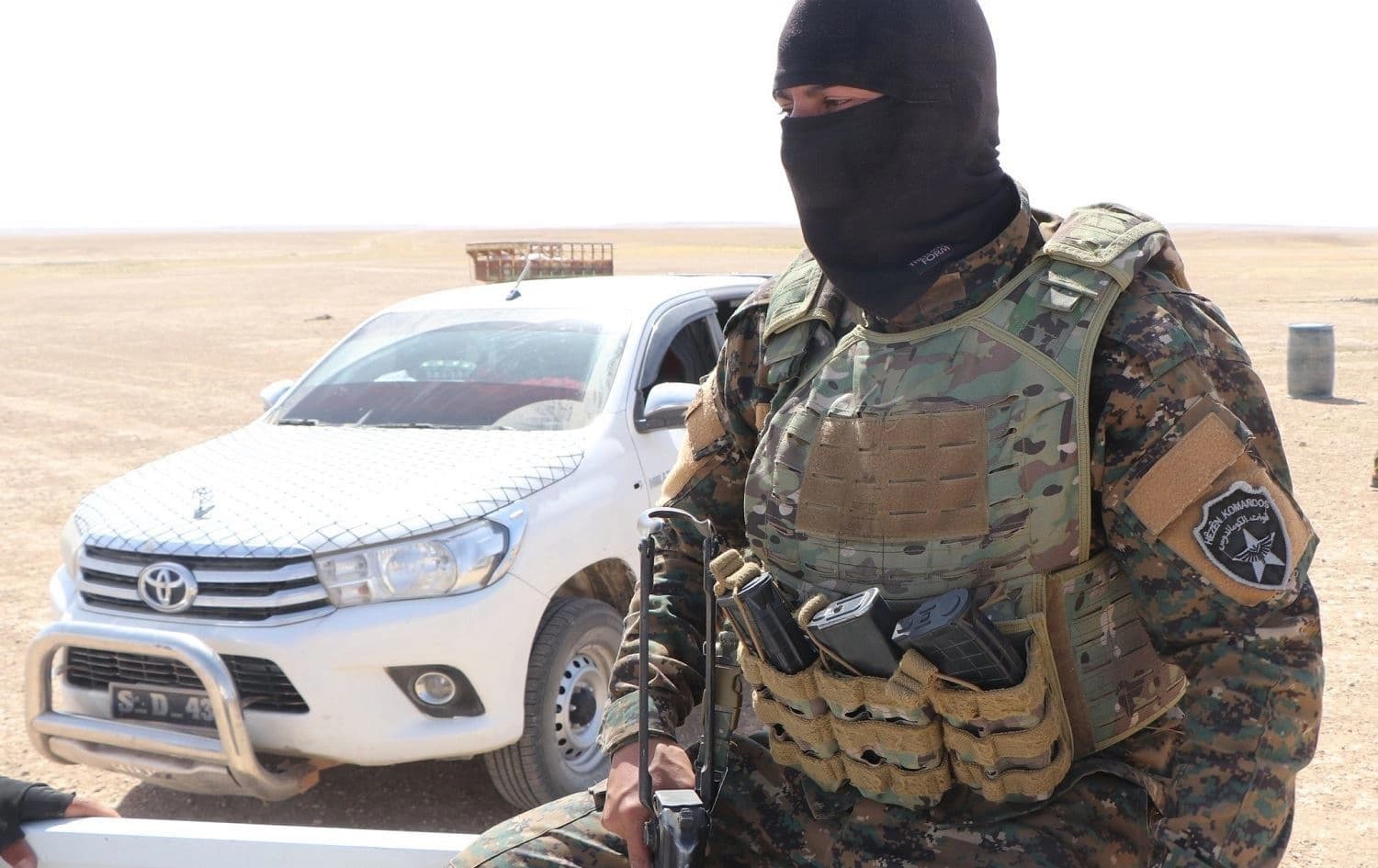 An SDF member during an anti-ISIS operation in Deir ez-Zor. File photo: SDF