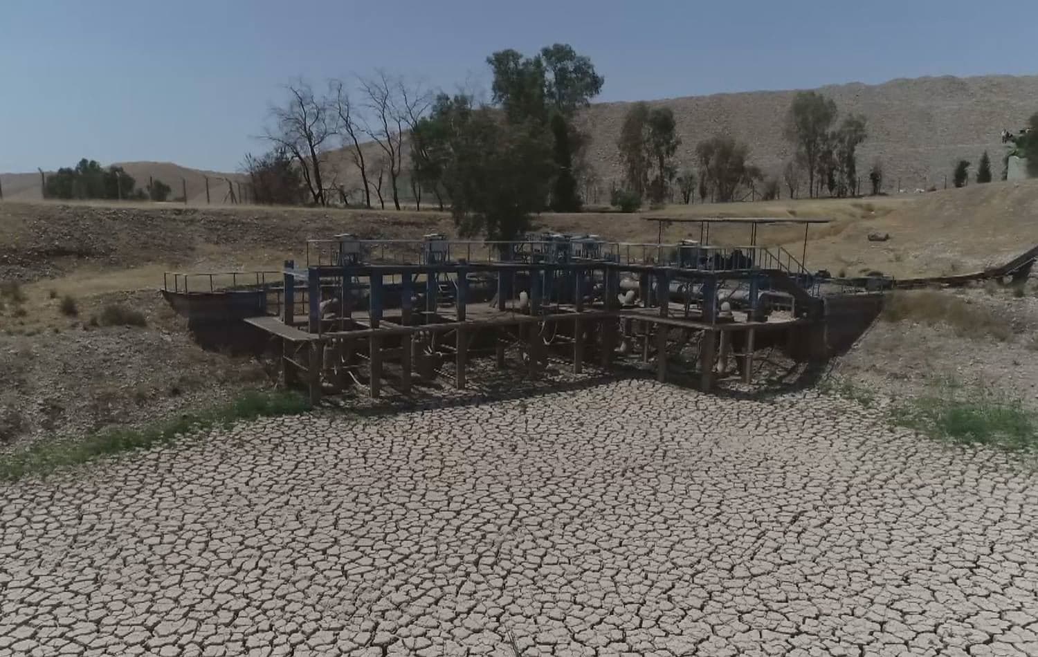 A water pumping station in the Garmiyan administration stopped working because of low water levels in the Sirwan River, on May 10, 2021. File photo: Rudaw