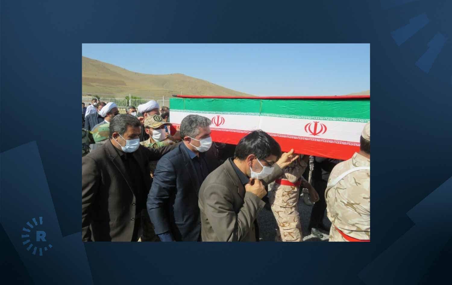 The funeral of a commander of Iran's paramilitary force on August 29, 2021. Photo: IRNA