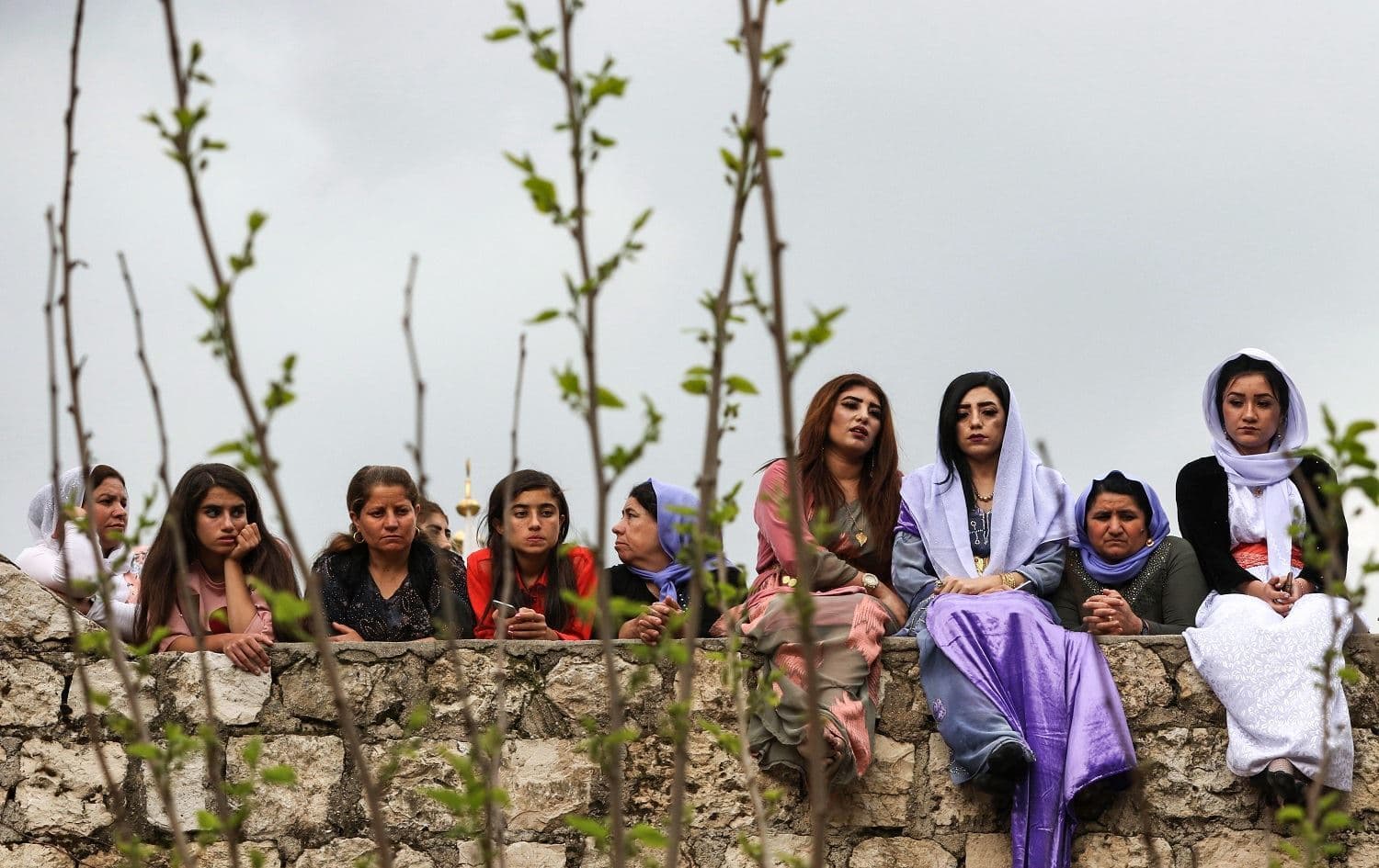 Yazidi women pictured at the holy temple in Lalish, Duhok province. File photo: Safin Hamed/AFP