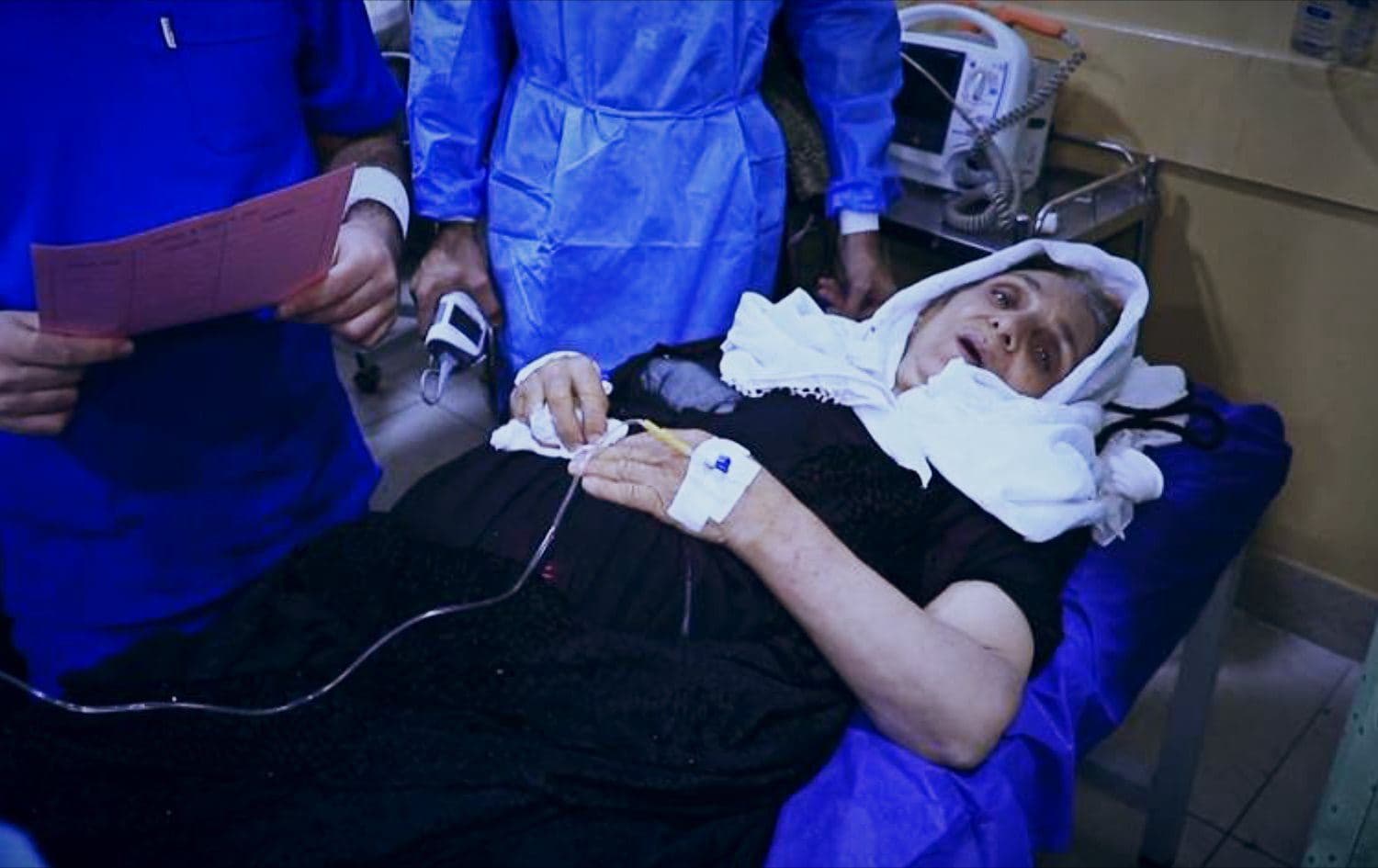 Hadiya Mustafa was hospitalized in Kani Masi with breathing problems after a Turkish bombardment near her home, pictured on September 4, 2021. Photo: Rudaw